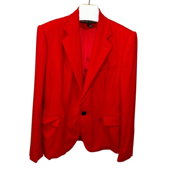 Ralph Lauren high end BLACK LABEL red blazer jacket 10 - Picture 1 of 4